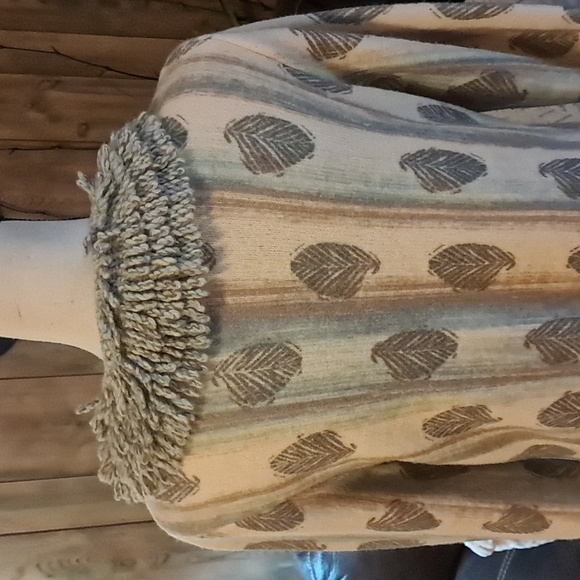 Sigrid Olsen 100% Wool Button Down Cardigan Sweater Size M Boho Grandmacore Leaf - Picture 8 of 11